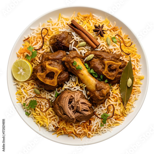 Traditional Middle Eastern Lamb Biryani Rice