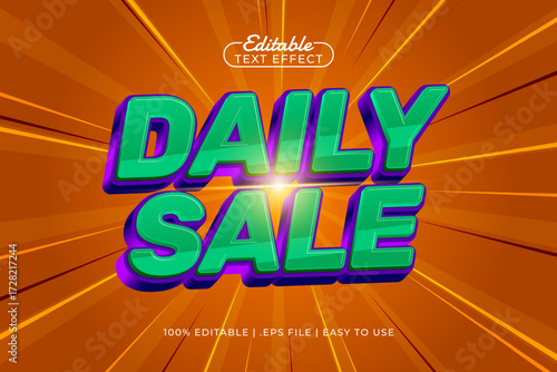 daily sale editable text effect