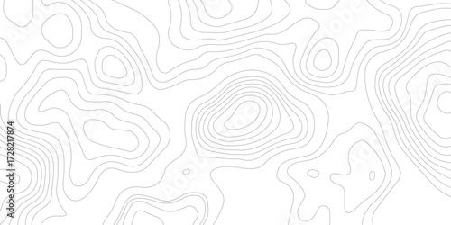 Topographic map background geographic line map with elevation assignments. Modern design with White background with topographic wavy pattern design.paper texture Imitation of a geographical map shades