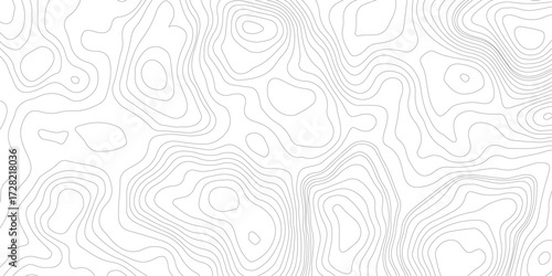 Topographic map background geographic line map with elevation assignments. Modern design with White background with topographic wavy pattern design.paper texture Imitation of a geographical map shades