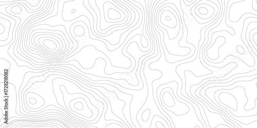 Topographic map background geographic line map with elevation assignments. Modern design with White background with topographic wavy pattern design.paper texture Imitation of a geographical map shades