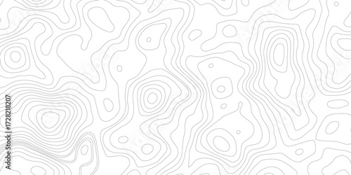 Topographic map background geographic line map with elevation assignments. Modern design with White background with topographic wavy pattern design.paper texture Imitation of a geographical map shades