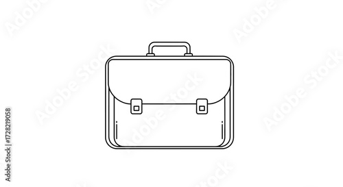 Work Bag Icon: A Professional Leather Document Case