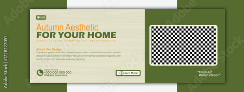 Autumn aesthetic for your home, discover our designs and bring the warmth of fall banner template