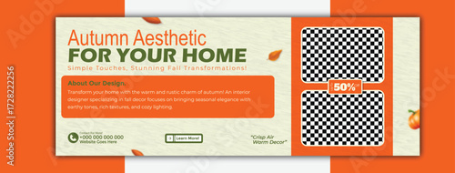 Autumn aesthetic for your home, discover our designs and bring the warmth of fall banner template