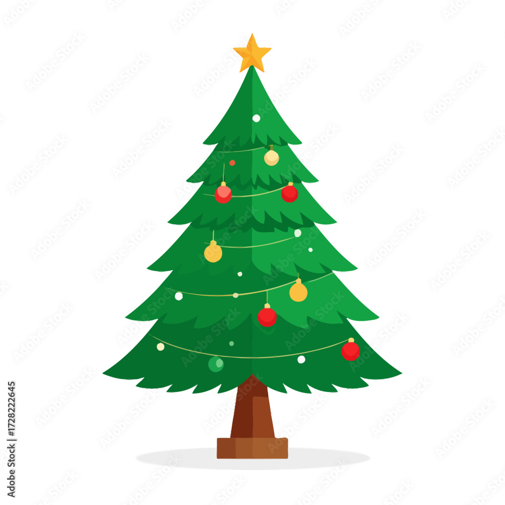 Fototapeta premium christmas tree vector illustration