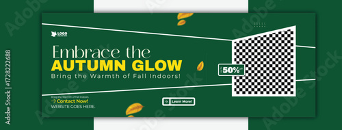 Embrace the autumn glow, bring the warmth of fall indoors interior design template