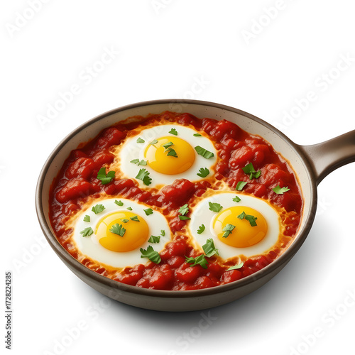 Shakshuka Eggs in Spicy Tomato Sauce