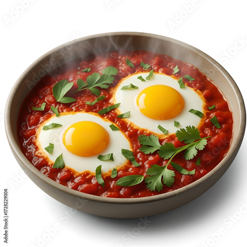 Shakshuka Eggs in Spicy Tomato Sauce