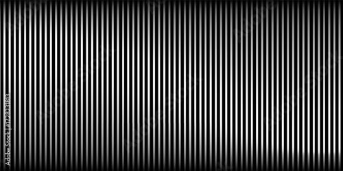 Thin line halftone gradient texture. Fading vertical stripe gradation background. Repeating wide pattern backdrop. Black parallel lines wallpaper for overlay, print, cover, banner,
