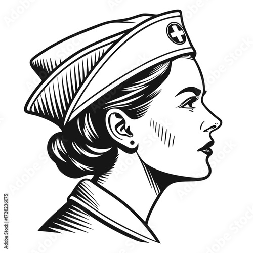 vector illustration of a nurse