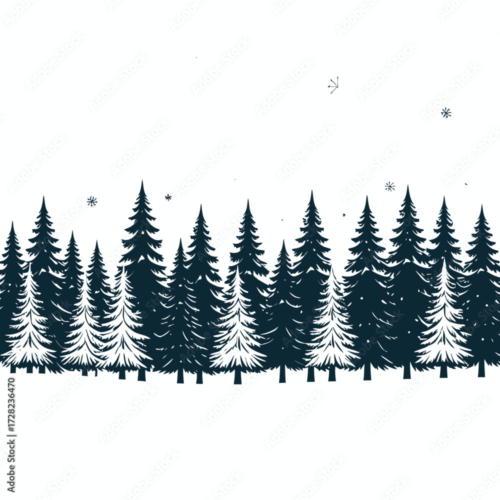 Fototapeta premium winter landscape with trees