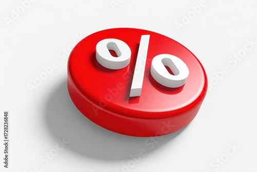 Discount percentage symbol business context graphic representation studio environment close-up view marketing concept