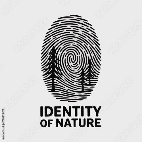 A hand sketched doodle of a giant fingerprint with a stylized outline and subtle texture isolated on white background