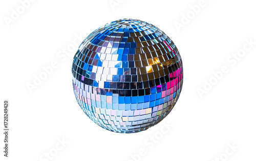 Vibrant East-Themed Disco Ball on white background