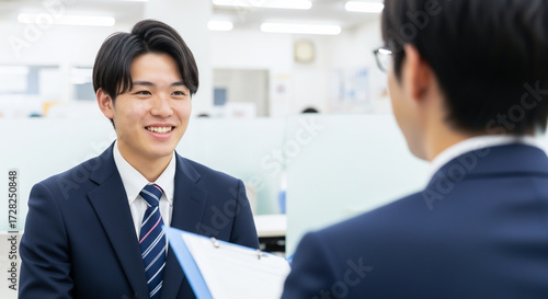 Wallpaper Mural 塾講師の面接を受ける大学生 Torontodigital.ca