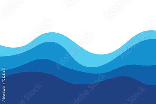 Sea waves layered vector background illustration and sea beach vector illustration. eps10