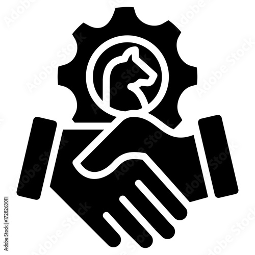 Strategic Partnership glyph icon