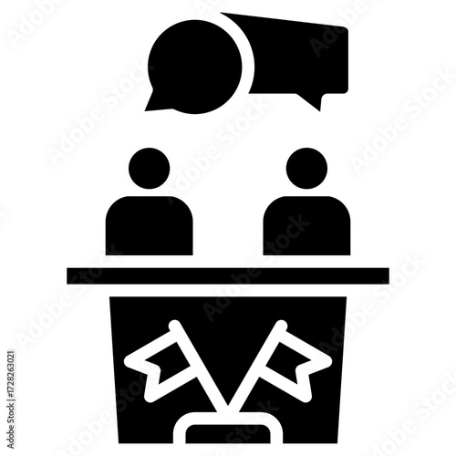 Political Dialogue glyph icon