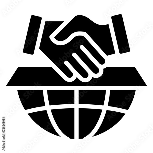 Global Cooperation glyph icon