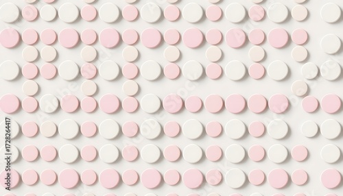 Pastel circles arranged in a pattern creating a visually appealing and calming background effect
