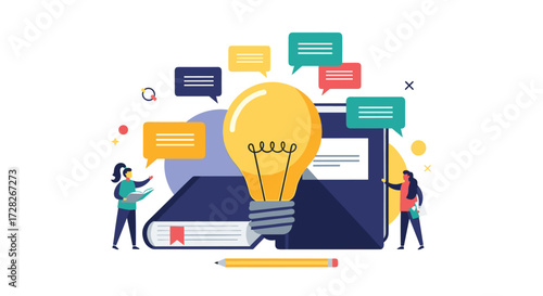 Creative ideas and learning through collaboration and shared knowledge.