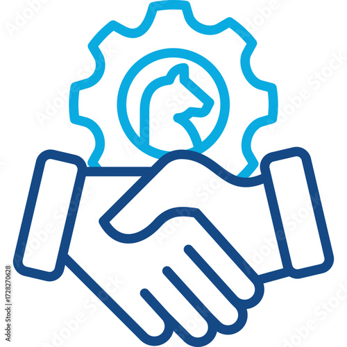 Strategic Partnership line color icon