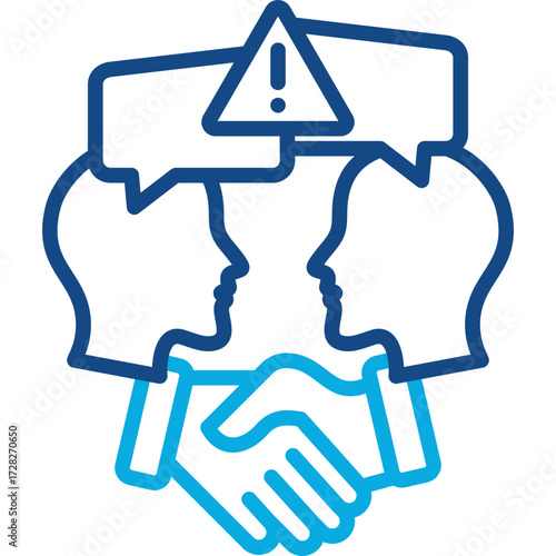 Conflict Resolution line color icon