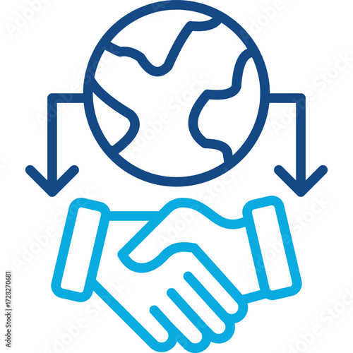 Global Mediation line color icon