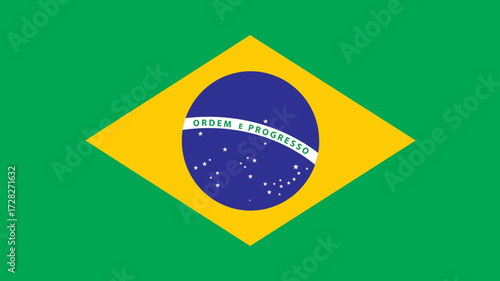 brazil flag illustration suitable for banner or background. brazil national flag vector illustrator image.