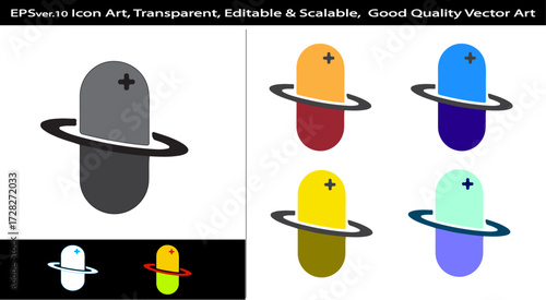 Editable EPS Illustrator Health Fitness Medical Icon Vector Art Design for Wellness and Branding