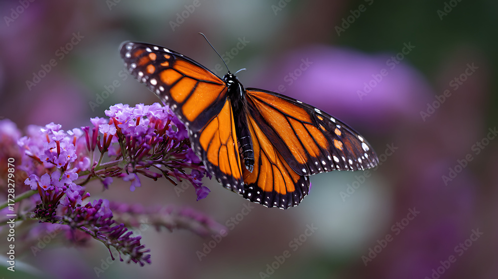 Fototapeta premium A monarch butterfly on its migratory route (3)