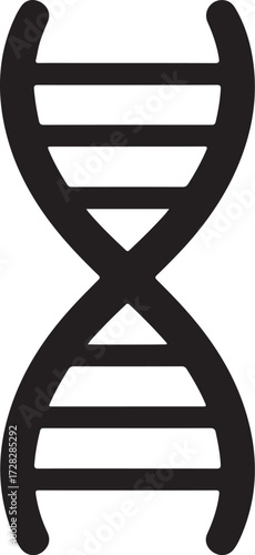 dna silhouette on white background