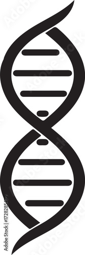 dna silhouette on white background