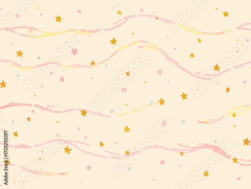 柔らかな光と星々が織りなす、夢のような幻想的な背景デザイン