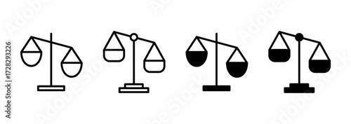 Scales icon vector. Law scale icon. Justice sign and symbol