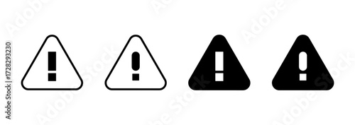 Exclamation danger icon vector. attention sign and symbol. attention sign