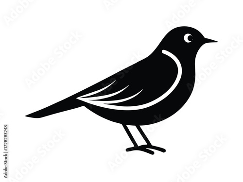 lark vector icon in bold style on black color and white background.
