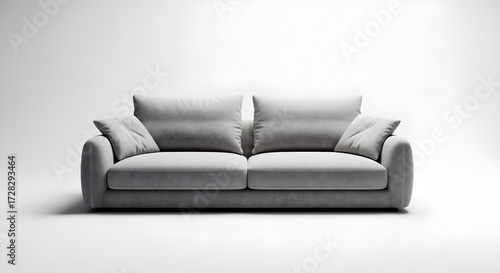 Comfortable Sofa on White Background