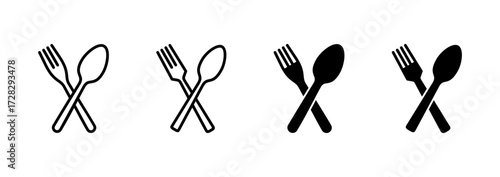 spoon and fork icon vector. spoon, fork and knife icon vector. restaurant sign and symbol