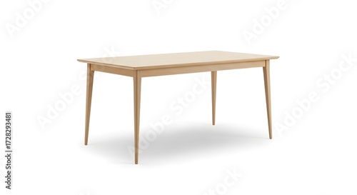 Modern Table Isolated on White Background