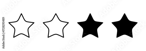 Star icon vector. rating sign and symbol. favourite star icon