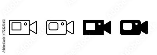 Video icon vector. video camera sign and symbol. movie sign. cinema
