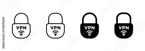 Vpn icon vector. Private network sign and symbol. virtual private network icon.