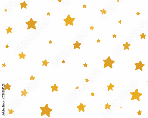 キラキラ輝く無数の星々が夜空に浮かぶ様子を表現した、幻想的で美しいベクターイラスト。