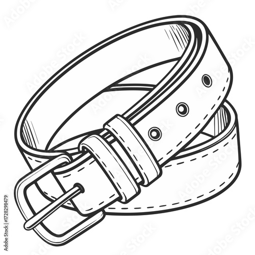 black belt isolated on white background