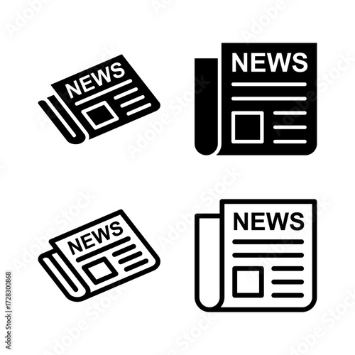 Newspaper icon vector illustration. news paper sign and symbolign