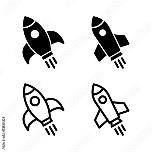 Rocket icon vector illustration. Startup sign and symbol. rocket launcher icon