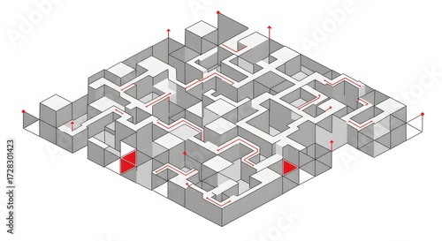 Abstract cubical maze