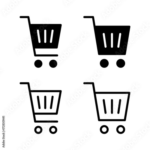 Shopping icon vector illustration. Shopping cart sign and symbol. Trolley icon